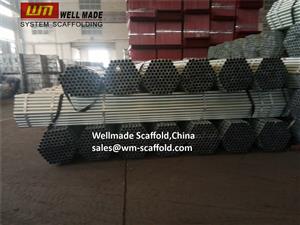 48.3mm Galvanized Pipe with Scaffolding Clamps