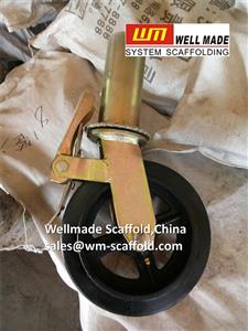 Fixed Fixed Socket Rubber Caster Wheels for Mobile Scaffold Tower