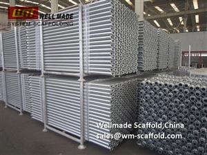 Galvanized Cuplock Scaffolding Ledgers with Forged Ledger Blade