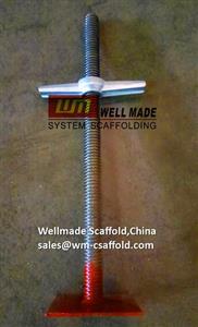 Scaffold Base Plate - Screw Jack Leveling Spindle Legs- Ringlock Cuplo