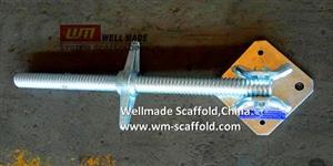 Swivel Base Jack for uneven ground falsework scaffolding - Tunnel Cons